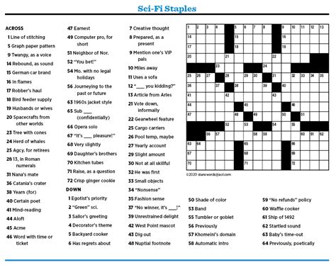Sci fi staple daily themed crossword - Shapeless sci-fi villain. While searching our database we found the following answers for: Shapeless sci-fi villain crossword clue. This crossword clue was last seen on February 1 2024 Eugene Sheffer Crossword puzzle. The solution we have for Shapeless sci-fi villain has a total of 4 letters.